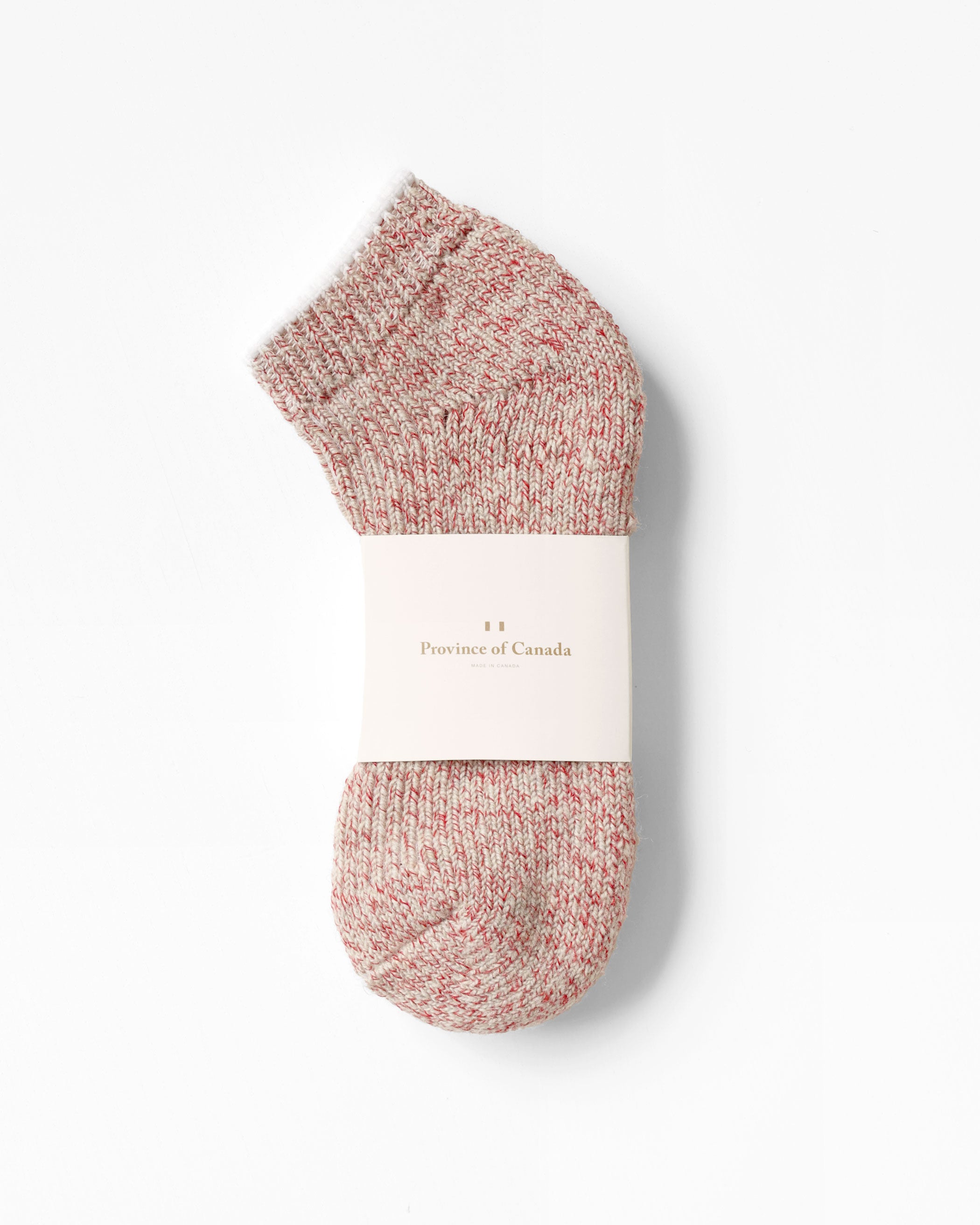 Made in Canada Slipper Sock Heather Red - Province of Canada 