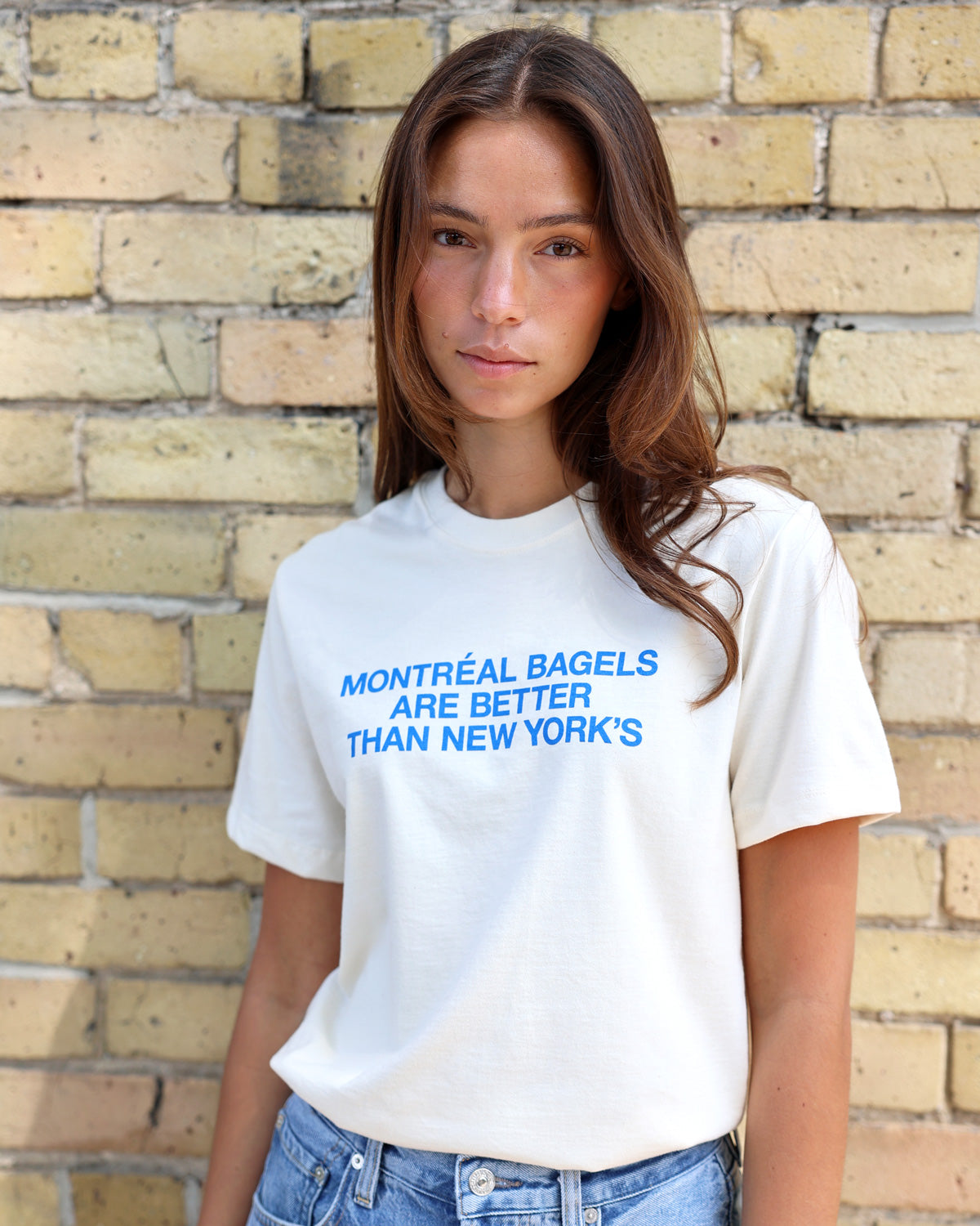 Montreal Bagels Tee Natural - Unisex - Province of Canada - Made