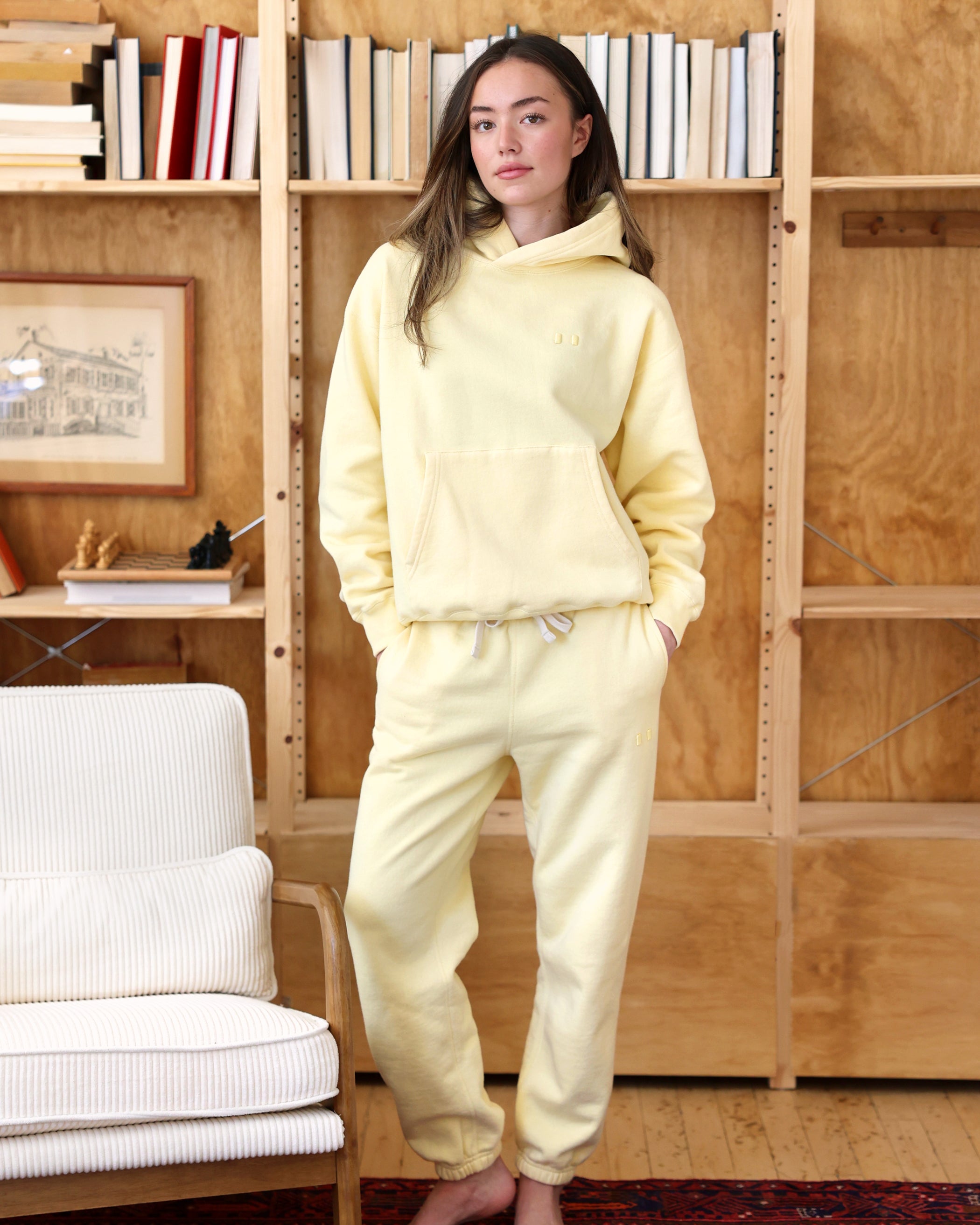 Made in Canada Flag Fleece Sweatpant Butter - Unisex - Province of Canada 