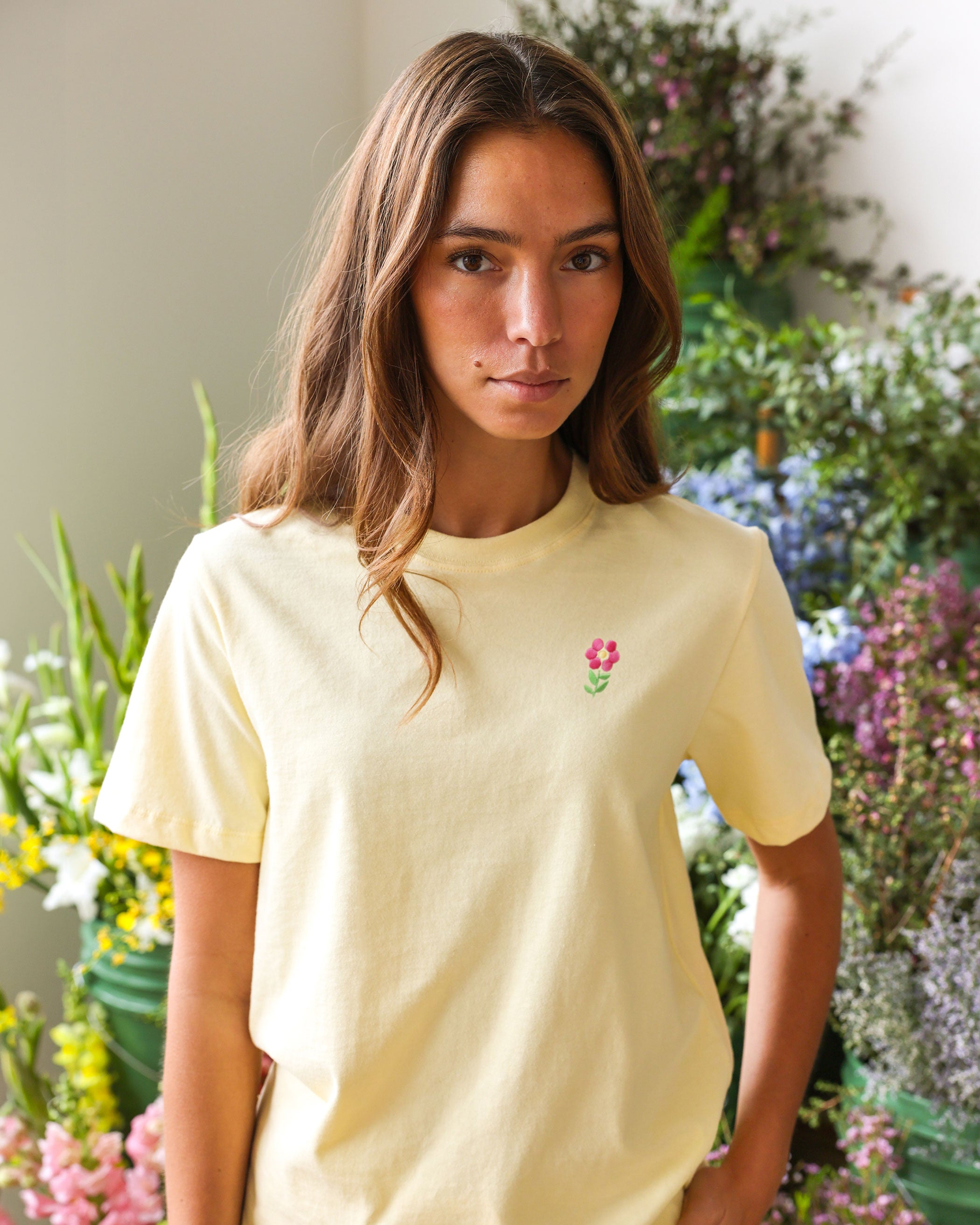 Made in Canada Organic Cotton Floral Butter Tee - Unisex - Province of Canada