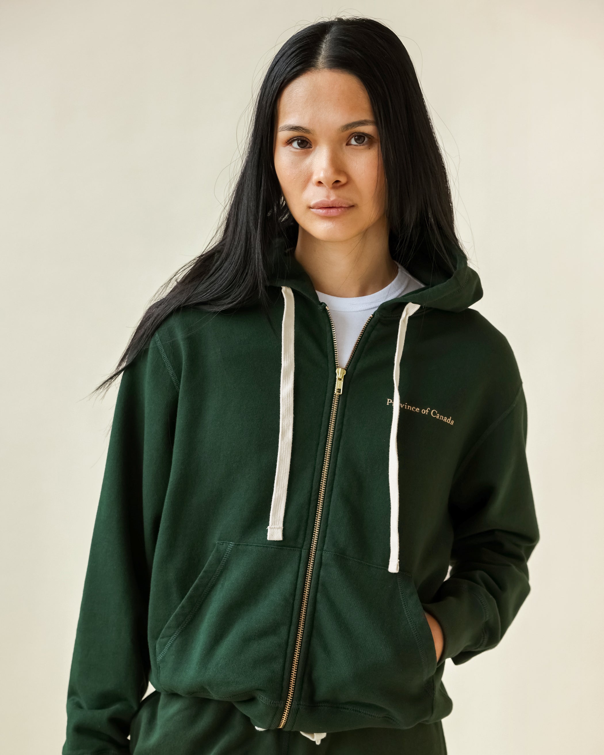 French Terry Zip Hoodie Forest - Unisex – Province of Canada