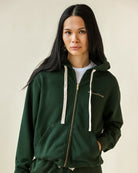 Made in Canada 100% Cotton French Terry Zip Hoodie Forest Green - Unisex - Province of Canada 