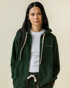 Made in Canada 100% Cotton French Terry Zip Hoodie Forest Green - Unisex - Province of Canada 