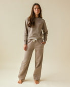 Made in Canada 100% Cotton Wide Leg French Terry Sweatpant Mocha - Unisex - Province of Canada