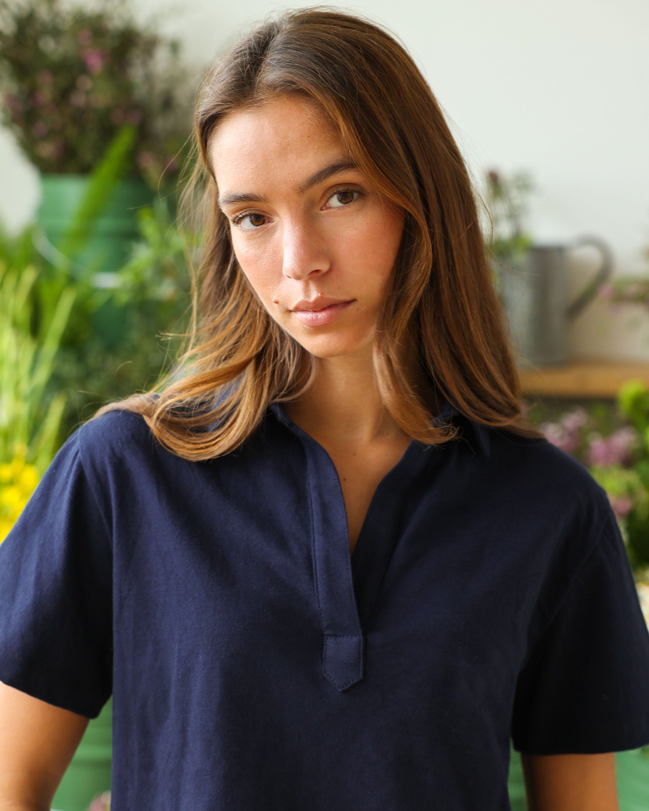 Thursday Popover Tee Navy - Made in Canada - Province of Canada