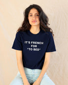 Made in Canada To Bed Tee Navy - Unisex - Au Lit x Province of Canada