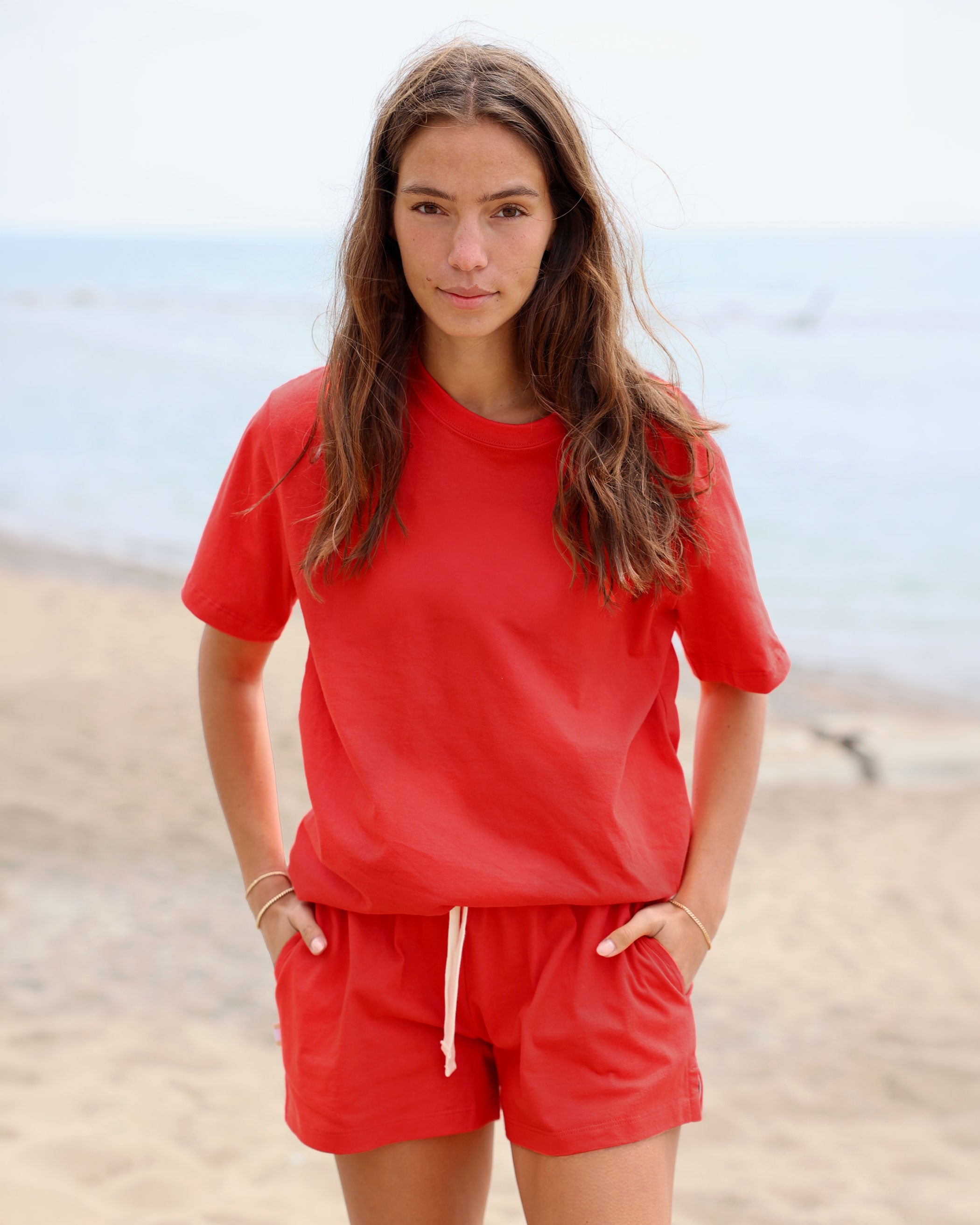 Weekend Short Red - Womens - Made in Canada - Province of Canada