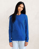 Made in Canada 100% Organic Cotton Monday Long Sleeve Tee T-Shirt Royal Blue - Province of Canada
