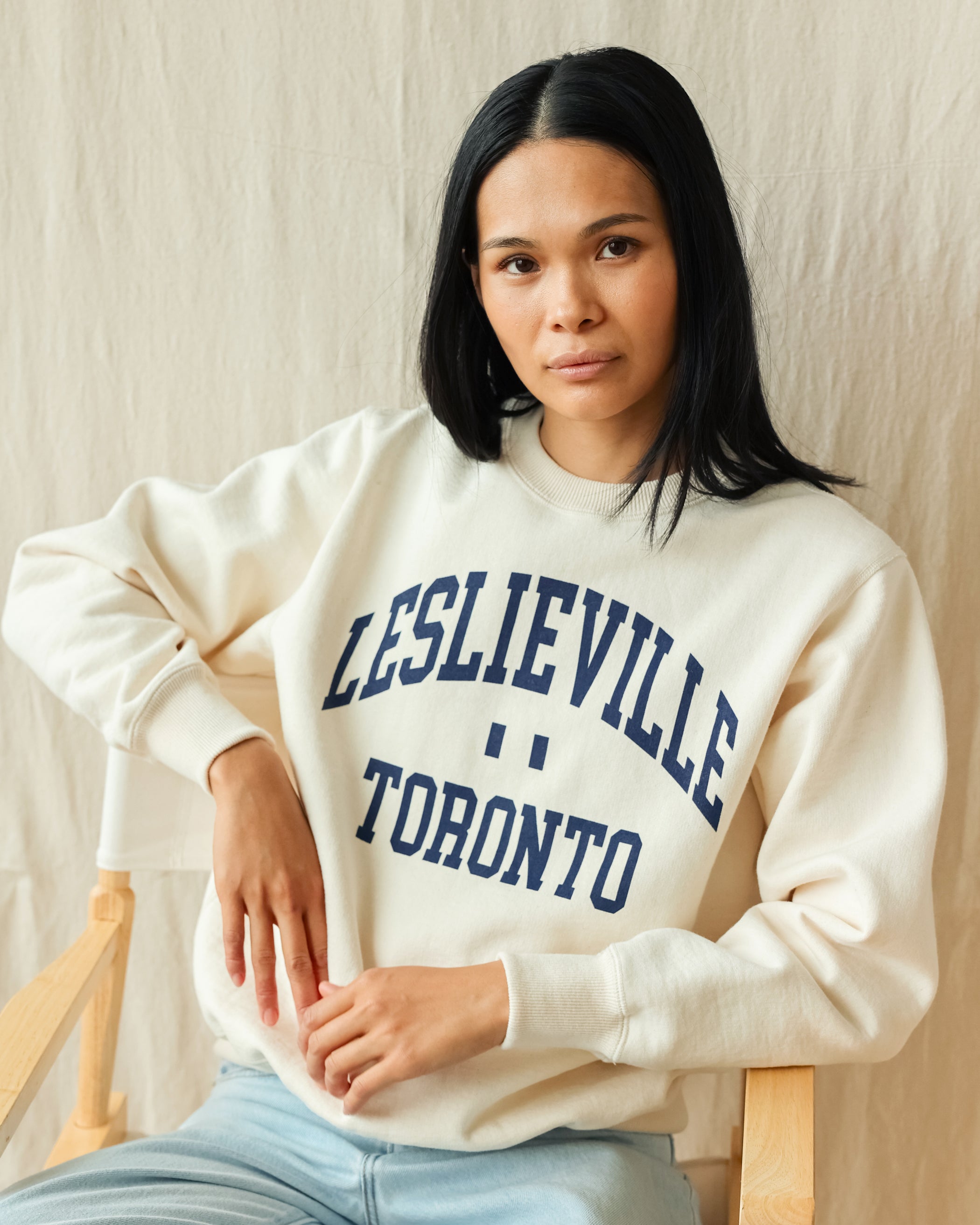 Leslieville Fleece Sweatshirt Cream - Unisex – Province of Canada
