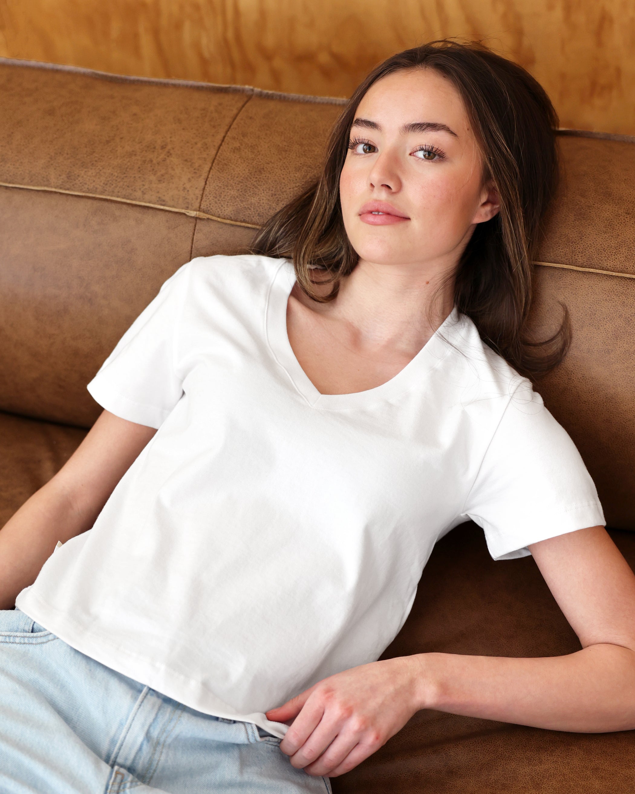 Made in Canada  Friday V-Neck Tee White - Province of Canada