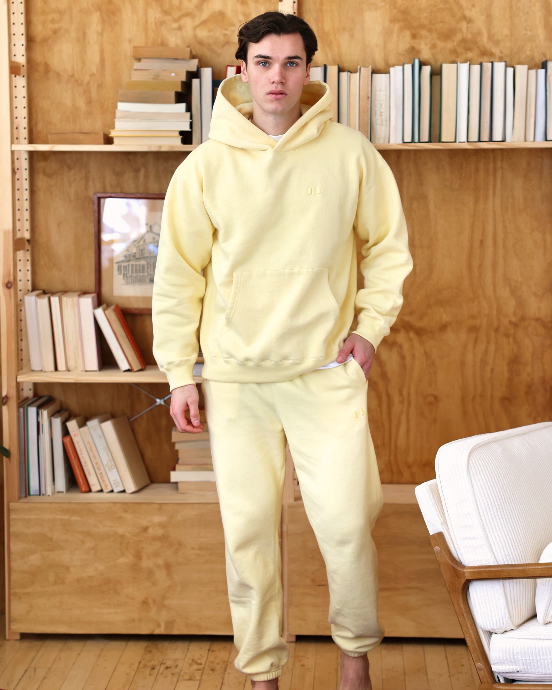 Made in Canada Flag Fleece Sweatpant Butter - Unisex - Province of Canada 