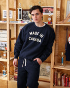 100% Cotton Fleece Made in Canada Sweatshirt Navy - Unisex - Province of Canada
