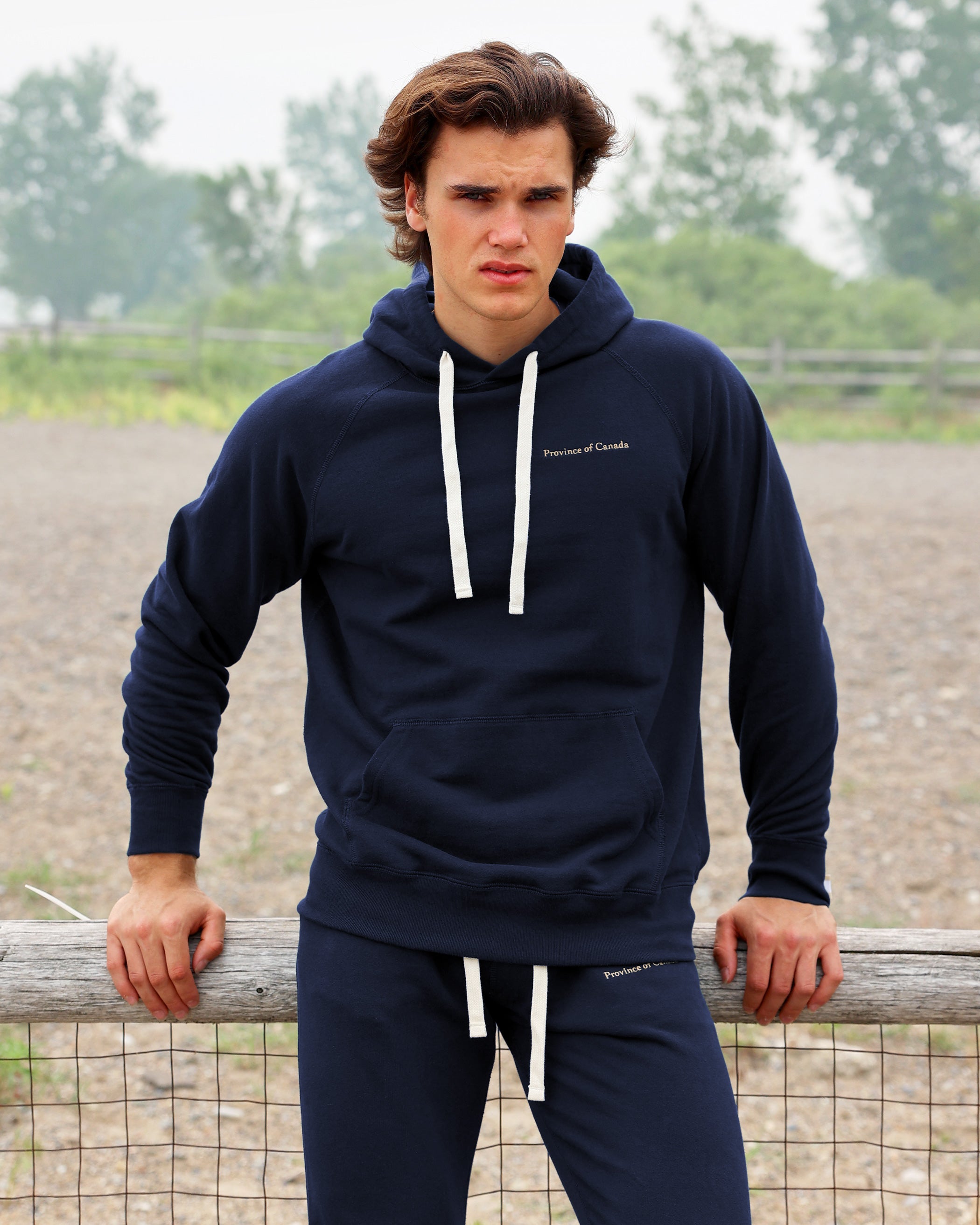 Made in Canada 100% Cotton French Terry Hoodie Navy - Unisex - Province of Canada