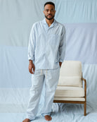 Made in Canada 100% Cotton Pyjama Pant Blue Stripe - Unisex - Province of Canada