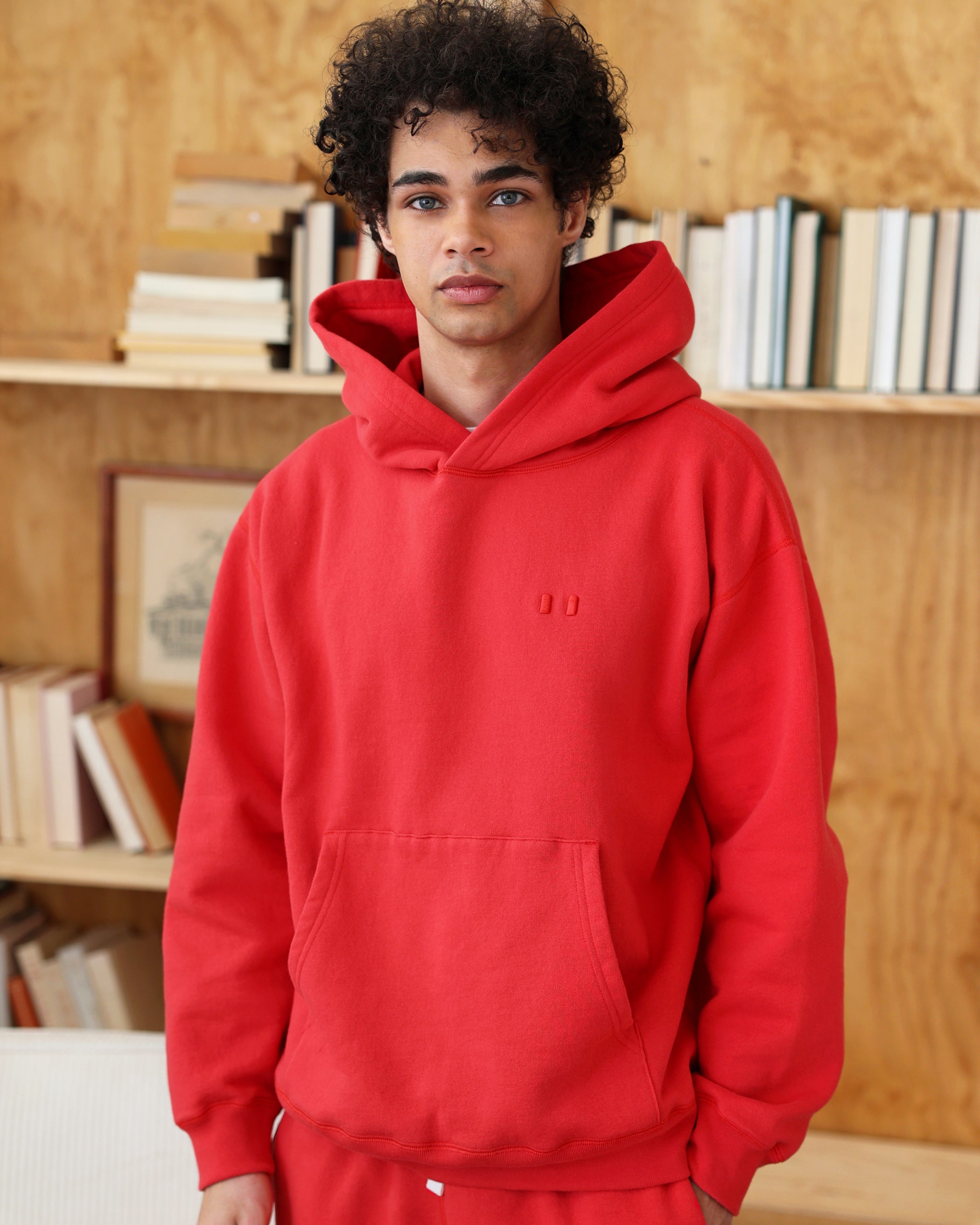 Made in Canada Flag Fleece Hoodie Red - Unisex - Province of Canada