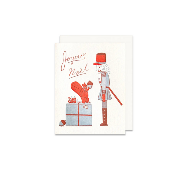 Joyeux Noel Nutcracker Greeting Card - Made in Canada - Province of Canada