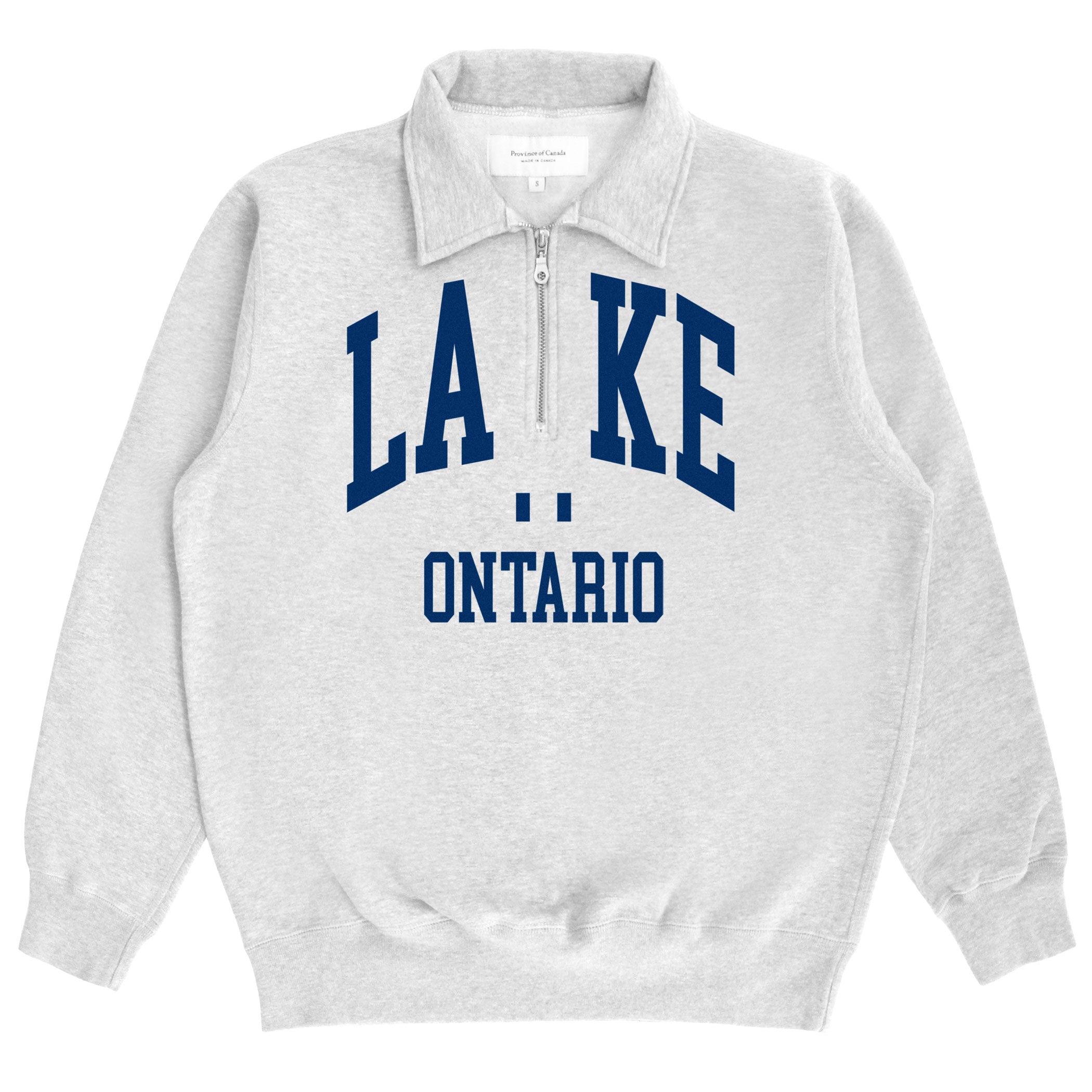Made in Canada Lake Ontario Half Zip Fleece Sweatshirt Sweater Cloud - Unisex