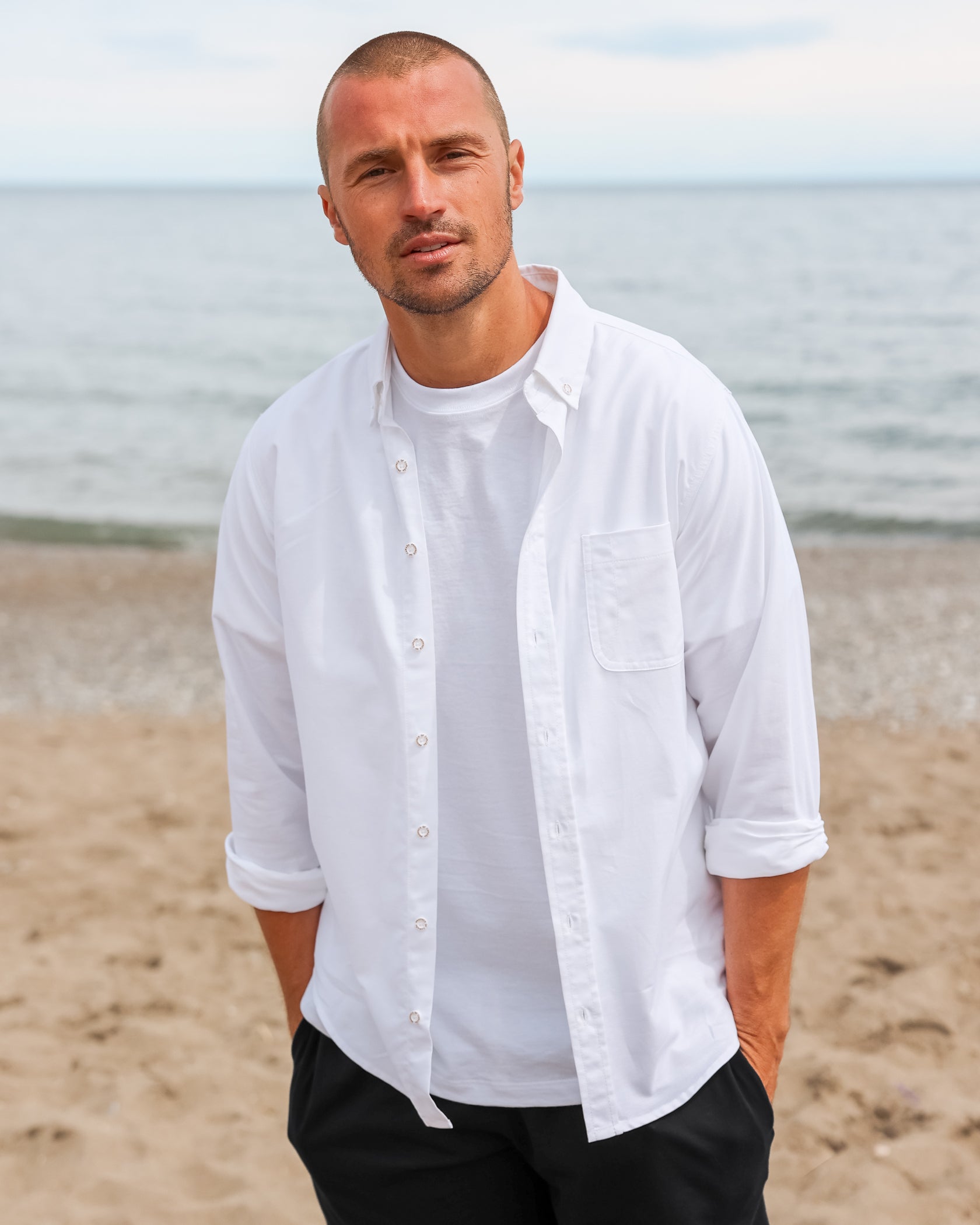 Oxford Shirt White - Unisex - Made in Canada - Province of Canada