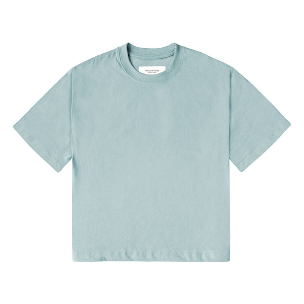 Made in Canada 100% Organic Cotton Monday Crop Top Lagoon Teal Unisex - Province of Canada