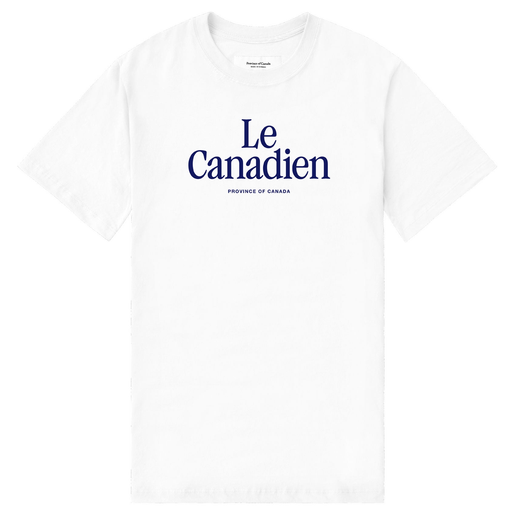 Made in Canada 100% Organic Cotton Le Canadien Tee White - Mens - Province of Canada 