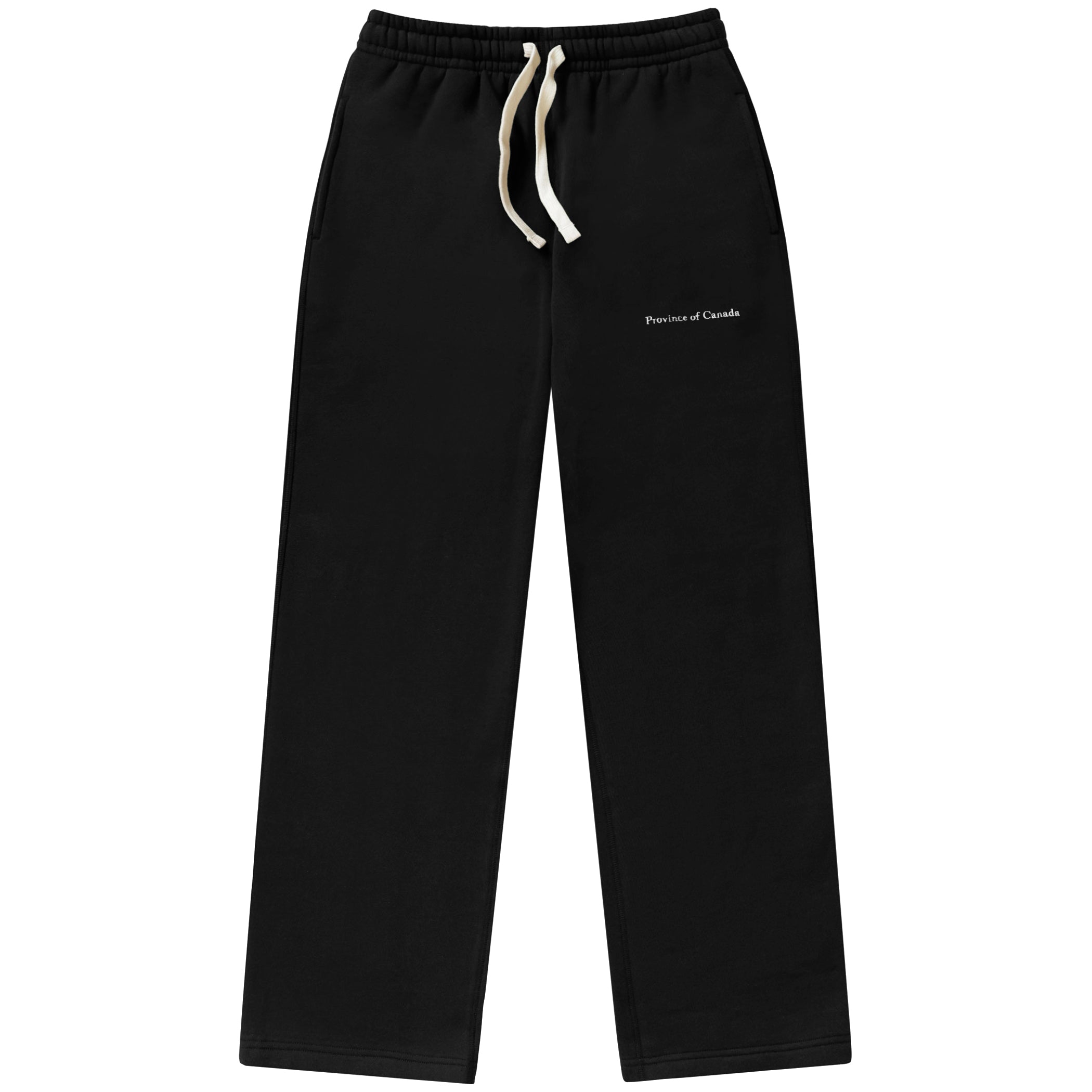 Made in Canada 100% Cotton Wide Leg French Terry Sweatpant Black - Unisex - Province of Canada