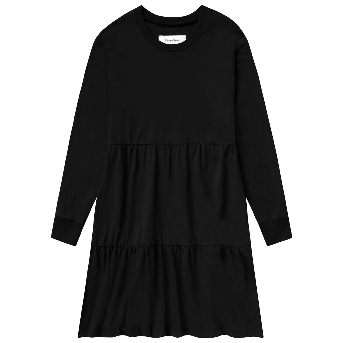 Made in Canada Tier Long Sleeve Dress Black - Province of Canada