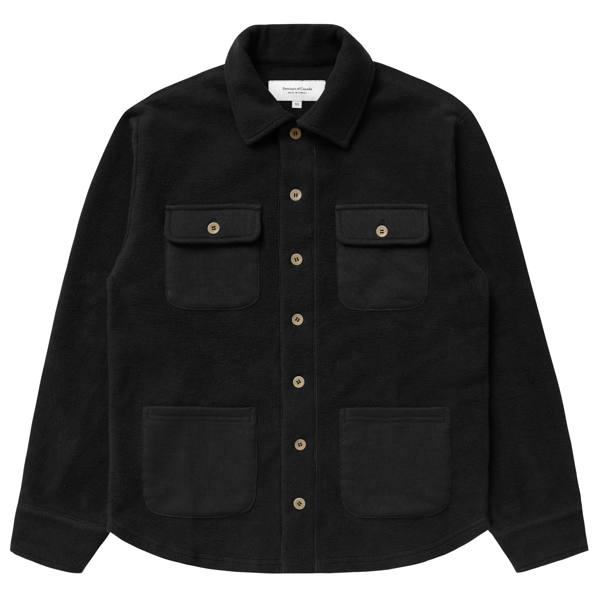 RHC × ArkAir Utility Over Shirts JKT Reverse Fleece Overshirt Navy - Unisex - Made in Canada - Province