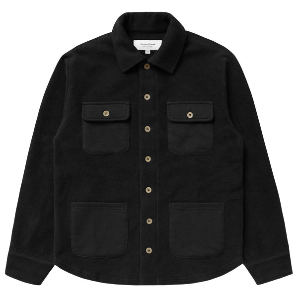 Reverse Fleece Overshirt Navy - Unisex - Made in Canada - Province