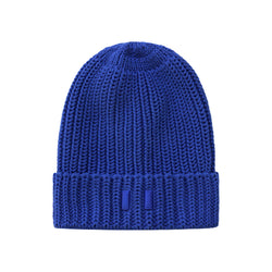 Made in Canada 100% Cotton Knit Toque Royal Cobalt Blue - Unisex - Province of Canada