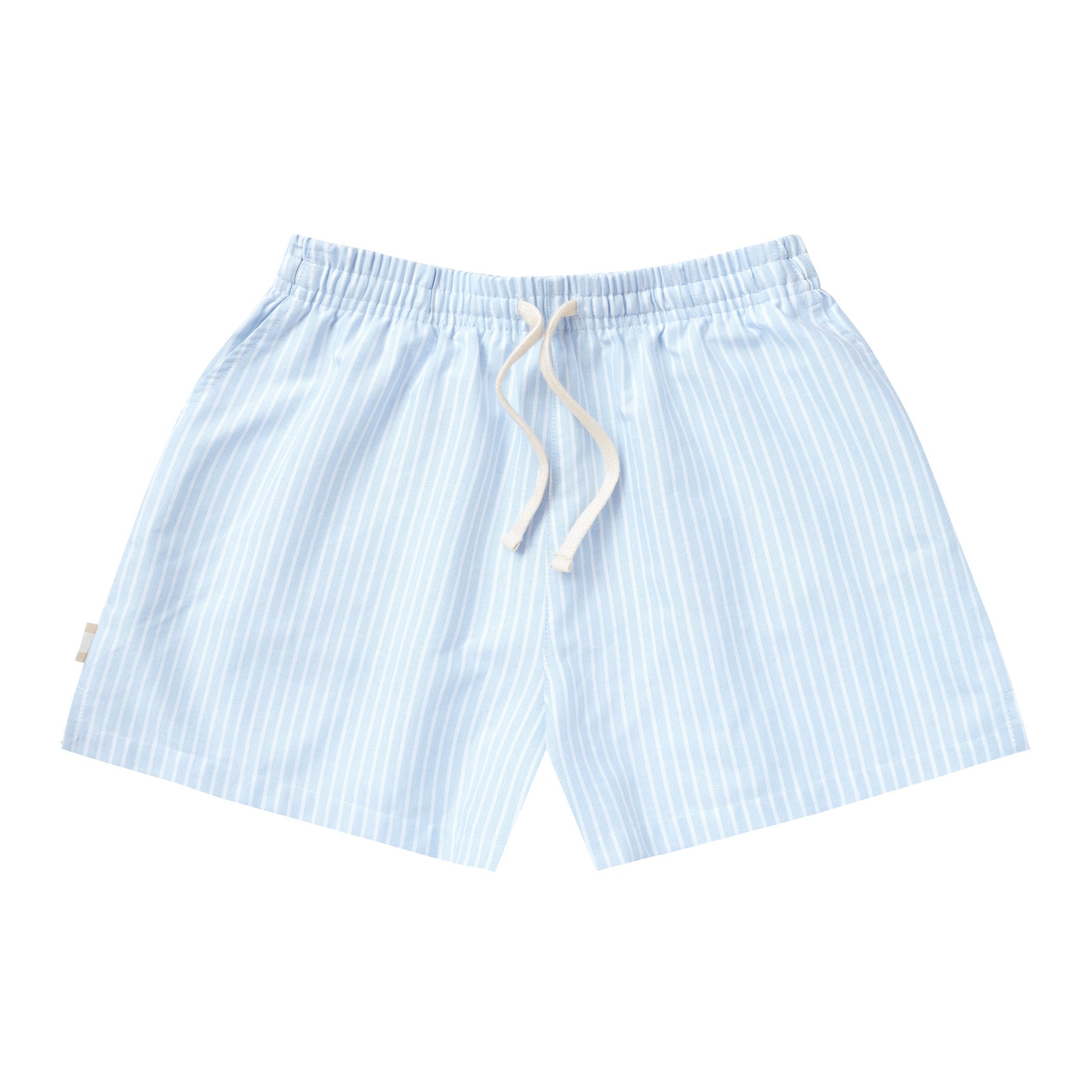 Made in Canada 100% Cotton Oxford Wide Stripe Short Blue - Womens - Province of Canada 