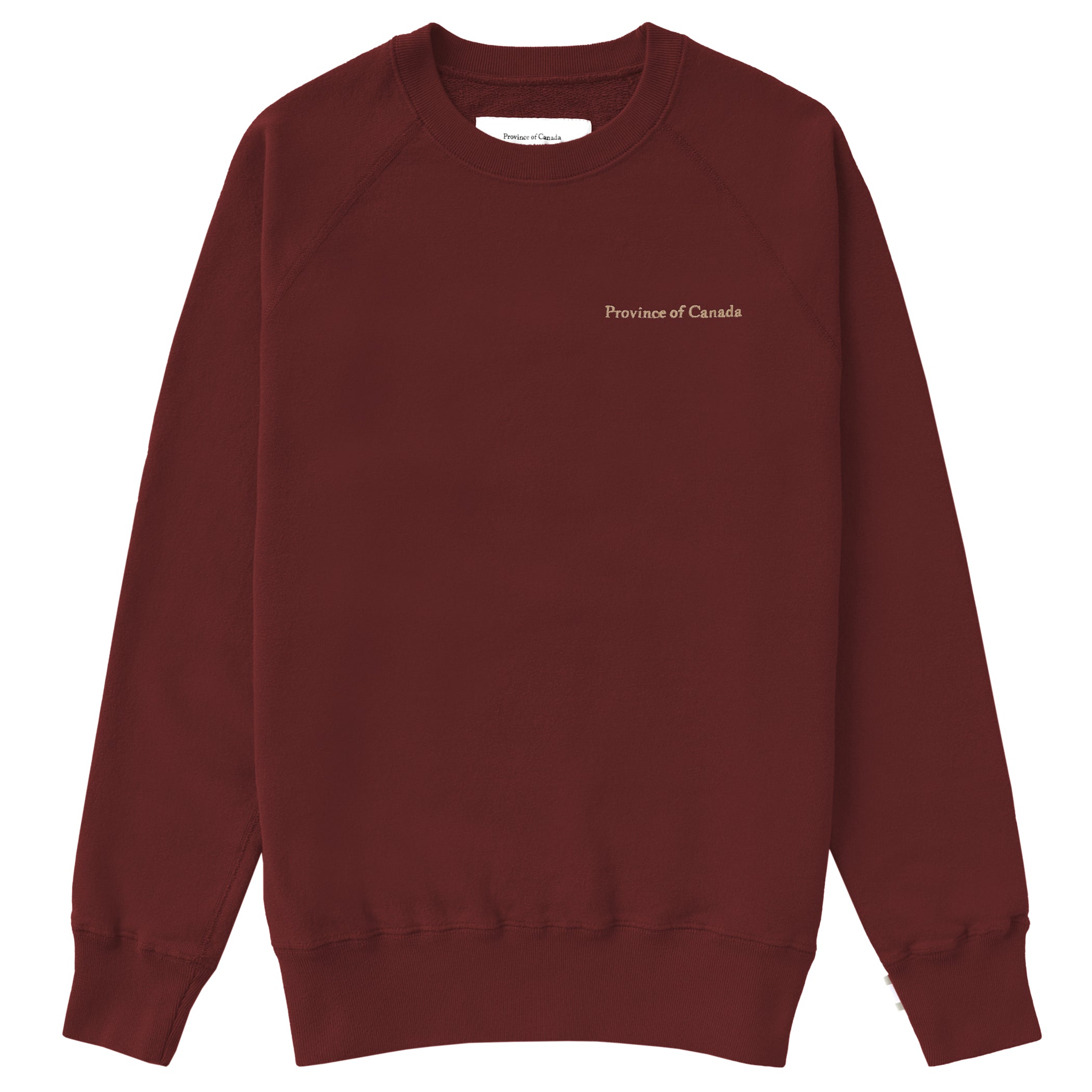 Made in Canada 100% Cotton French Terry Sweatshirt Burgundy - Unisex - Province of Canada