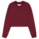 Made in Canada 100% Organic Cotton Long Sleeve Crop Top Burgundy - Province of Canada