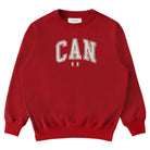 100% Cotton Fleece CAN Sweatshirt Red- Unisex - Province of Canada