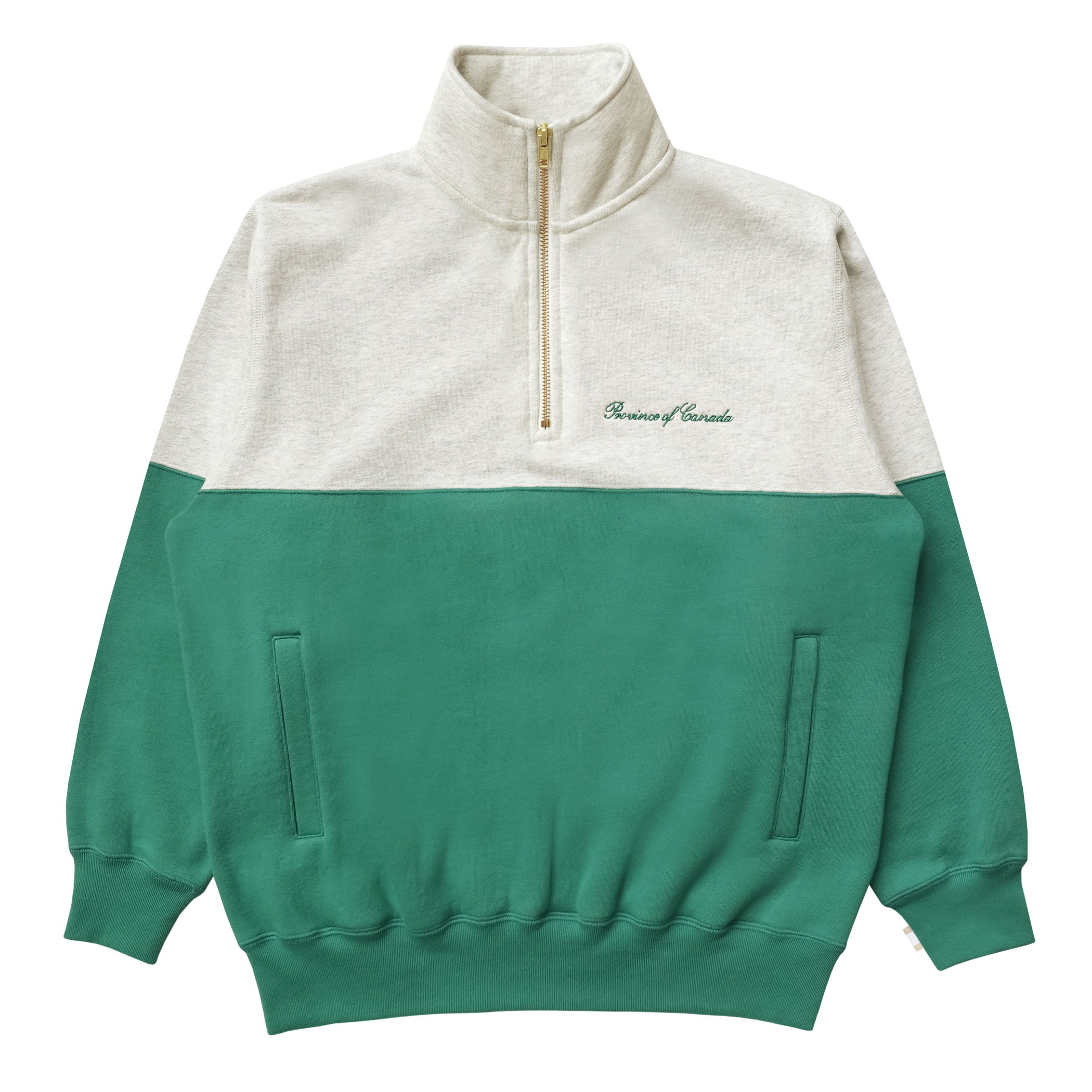Club Fleece Half Zip Green - Unisex - Made in Canada – Province of