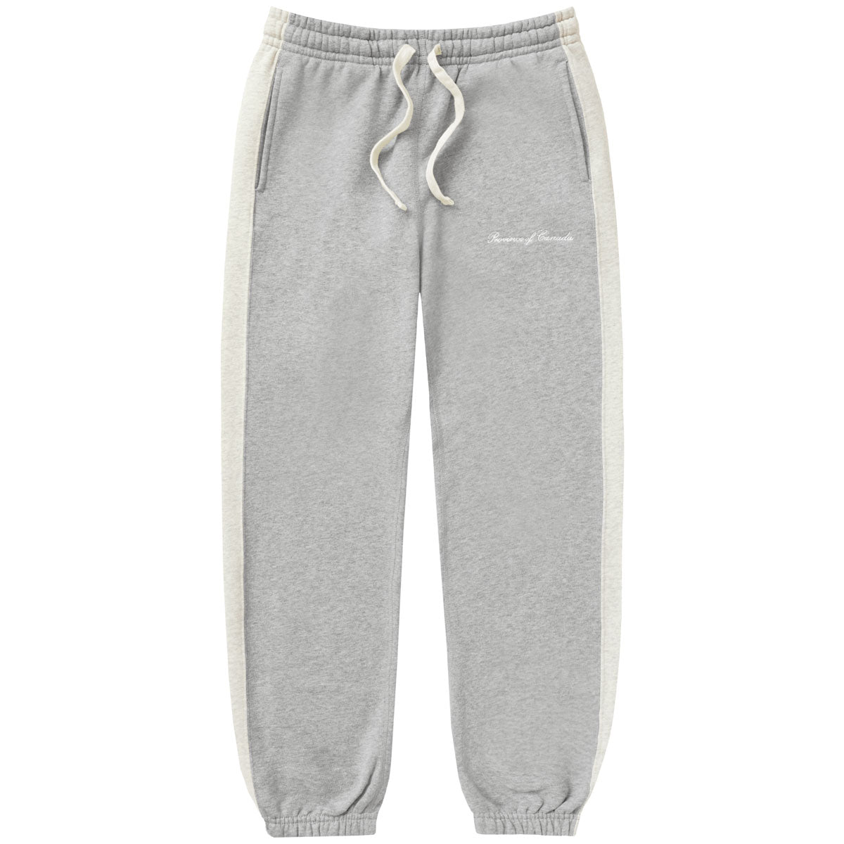 Made in Canada Club Fleece Stripe Sweatpants Heather Grey - Unisex - Province of Canada