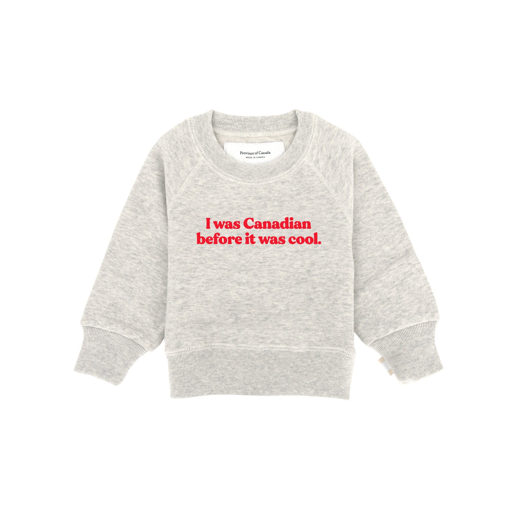 Made in Canada 100% Cotton Cool Canadian Kids French Terry Sweatshirt