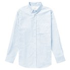 Made in Canada 100% Cotton Oxford  Stripe Button Down Shirt Light Blue - Unisex - Province of Canada