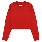 Made in Canada 100% Organic Cotton Monday Long Sleeve Crop Top Red - Unisex - Province of Canada 