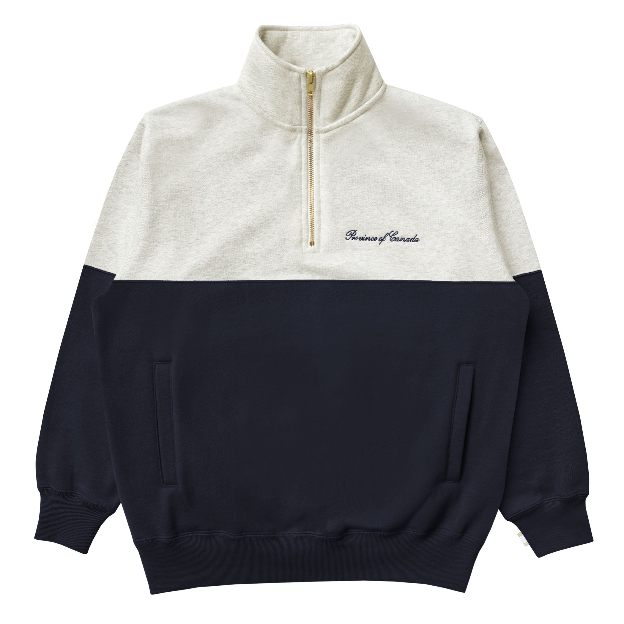 Club Fleece Half Zip Navy Unisex Made in Canada – Province of
