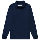 Made in Canada 100% Organic Cotton Sunday Polo Long Sleeve Shirt Navy - Unisex - Province of Canada