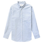 Made in Canada 100% Cotton Oxford  Stripe Button Down Shirt Royal Blue - Unisex - Province of Canada