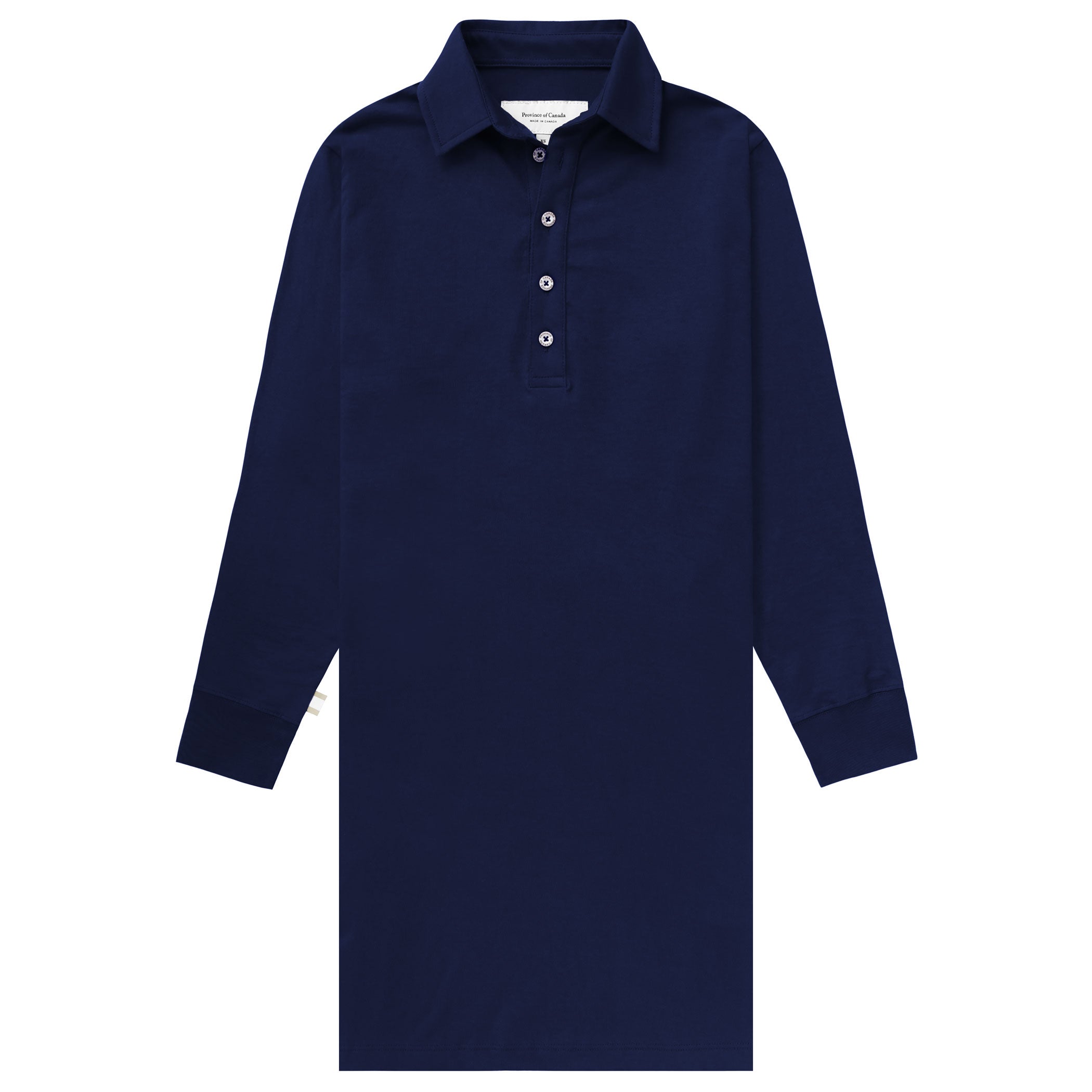 Sunday Polo Long Sleeve Dress Navy - Made in Canada - Province of