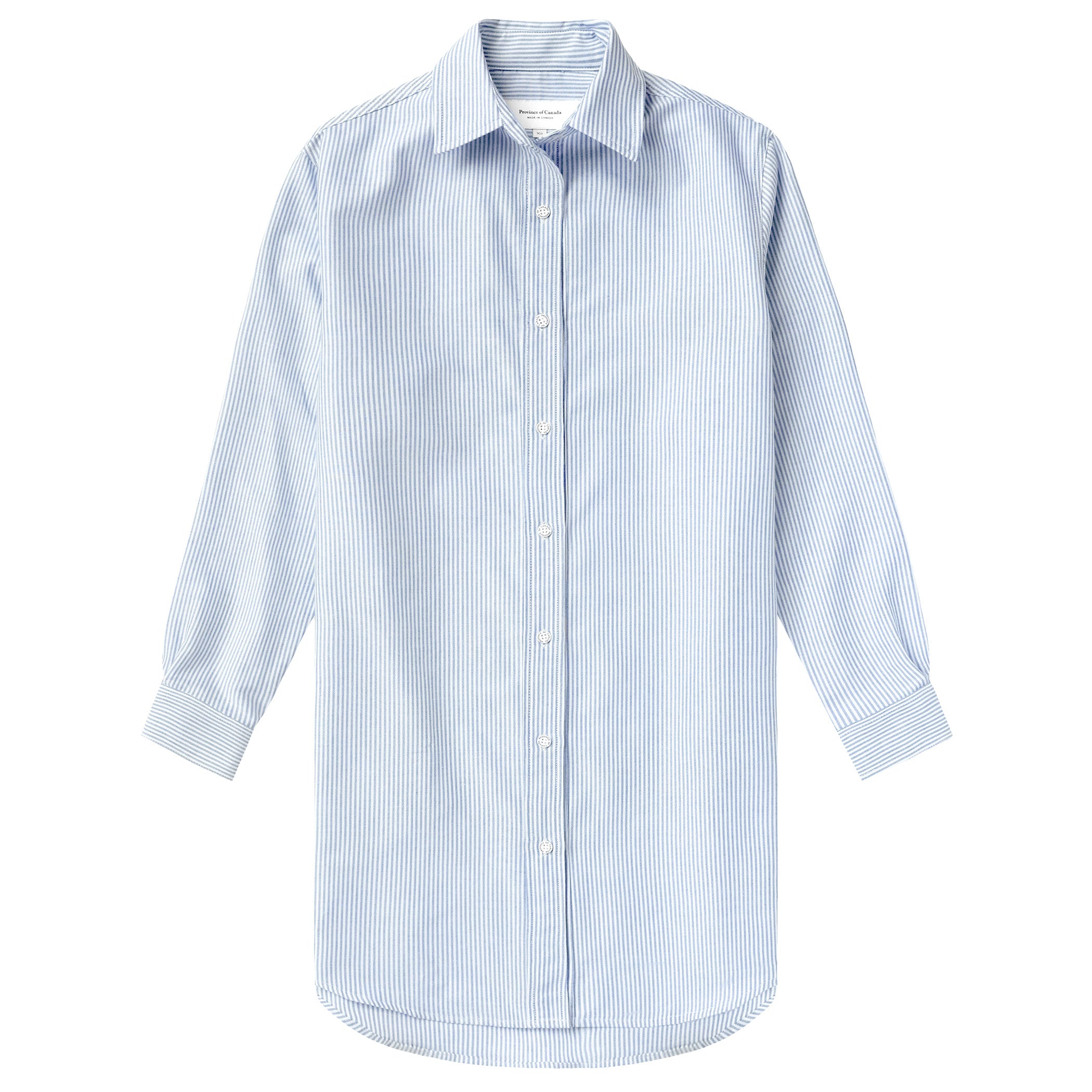 Made in Canada 100% Cotton Oxford Stripe Dress Royal - Province of Canada