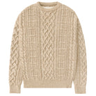 Made in Canada 100% Cotton Ivy Cable Knit Sweater Heather Beige - Unisex - Province of Canada