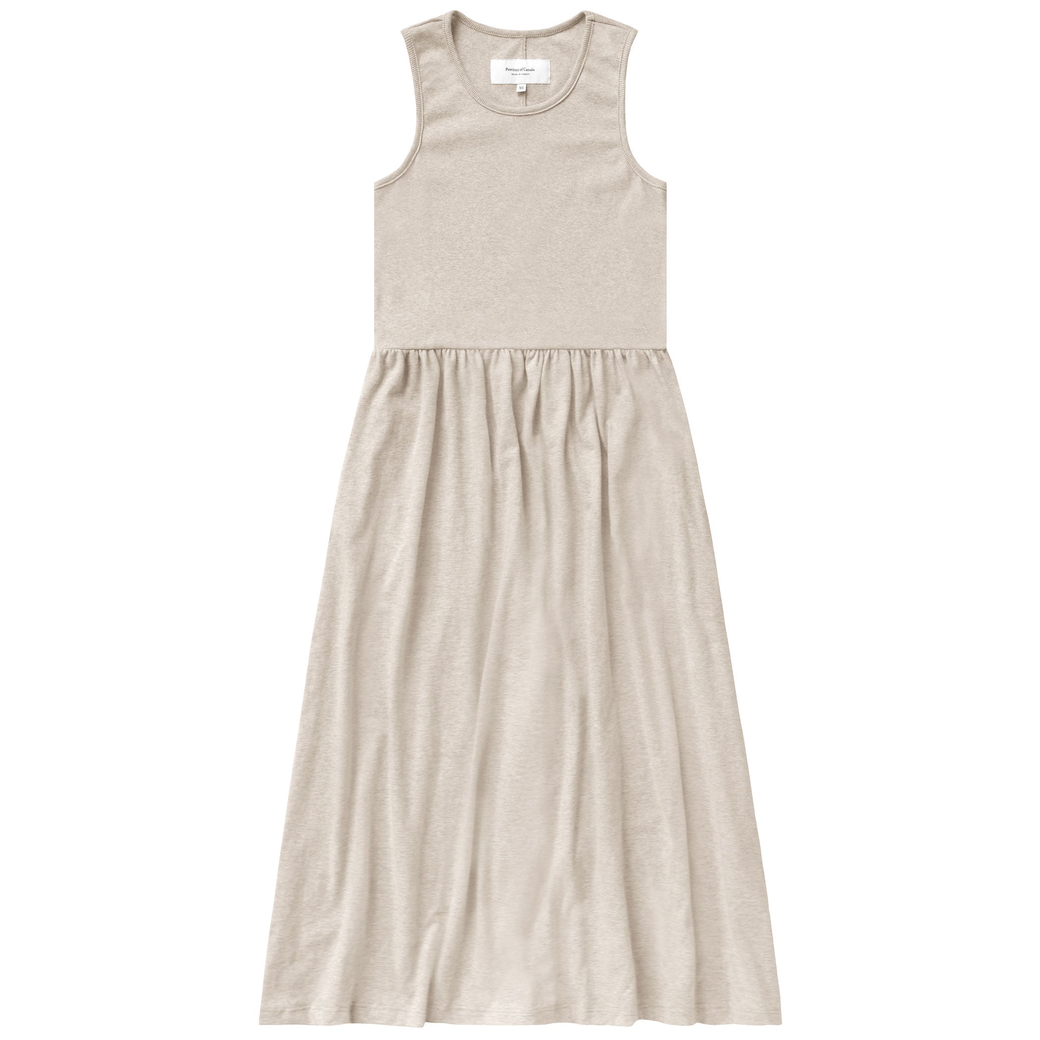 Made in Canada 100% Cotton Tank Dress Oatmeal Beige - Province of Canada