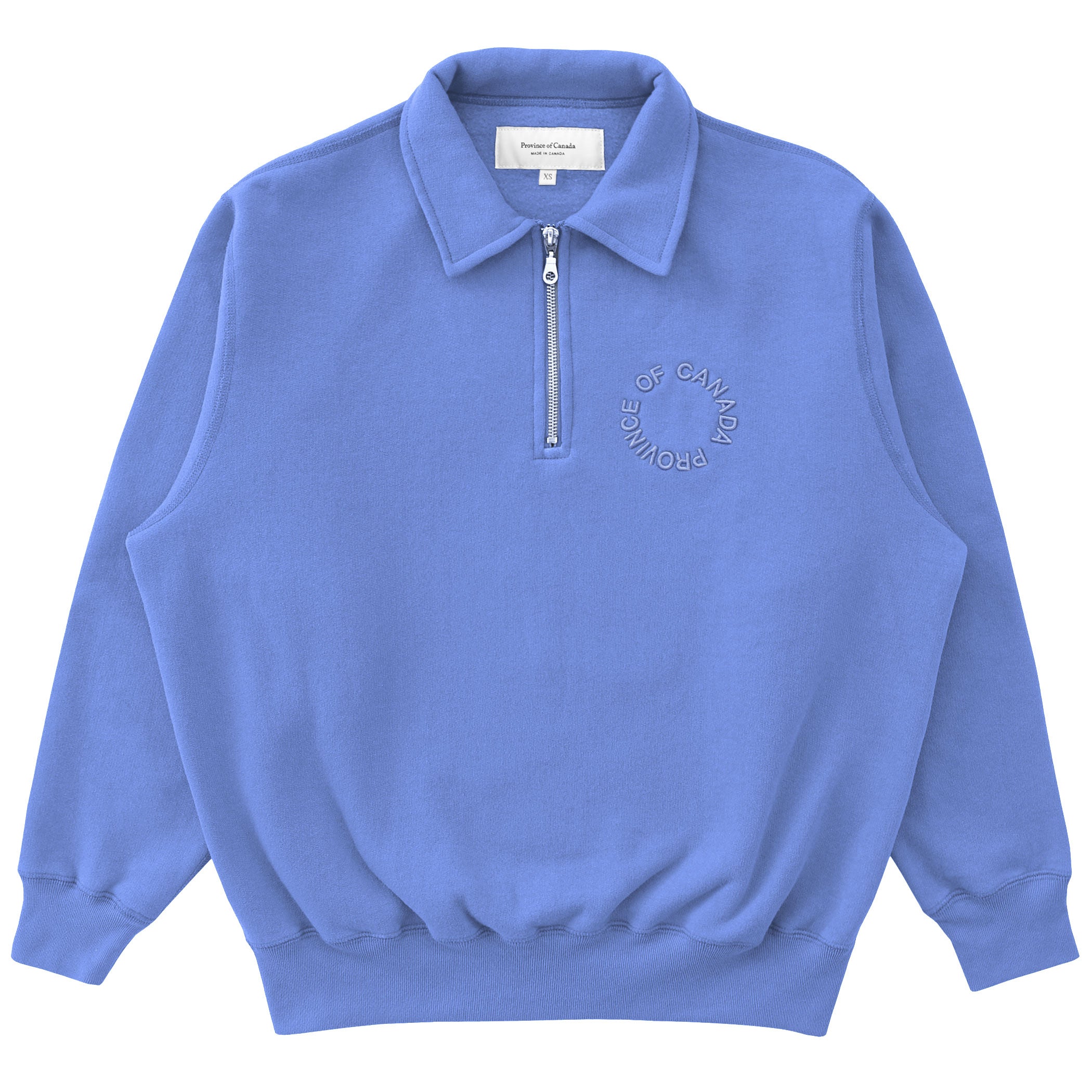 Made in Canada Half Zip Fleece Sweatshirt Periwinkle - Unisex - Province of Canada