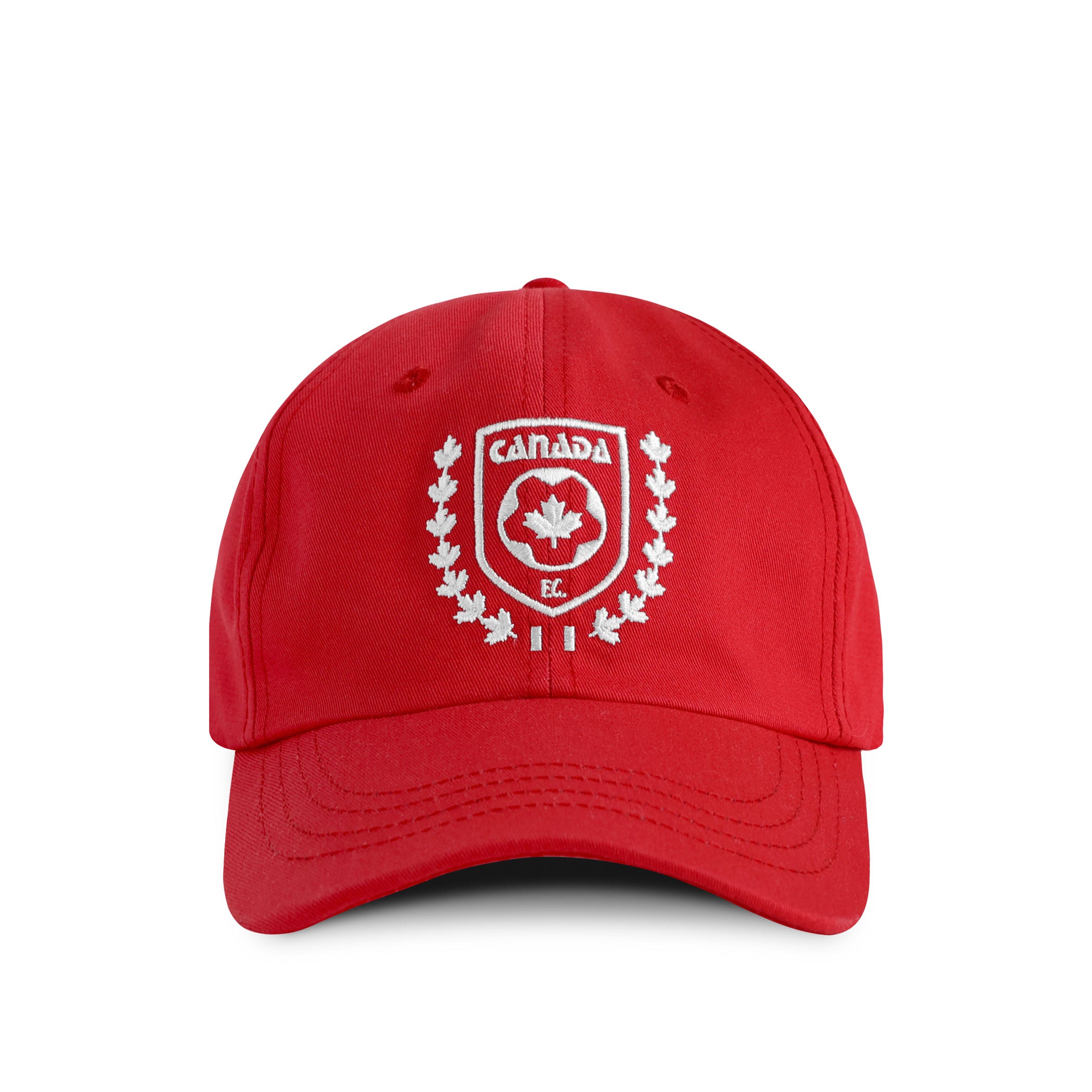 Made in Canada 100% Cotton Red Crest Baseball Hat - Province of Canada