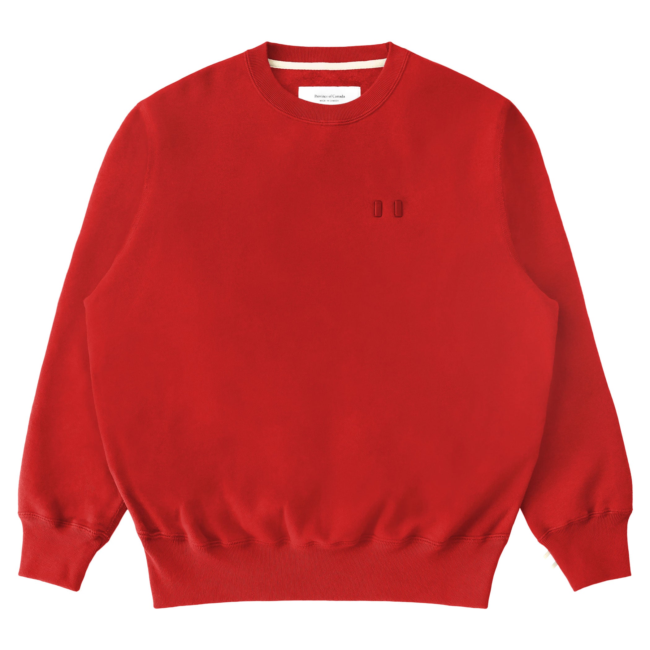 Made in Canada Flag Fleece Sweatshirt Red - Unisex - Province of Canada 