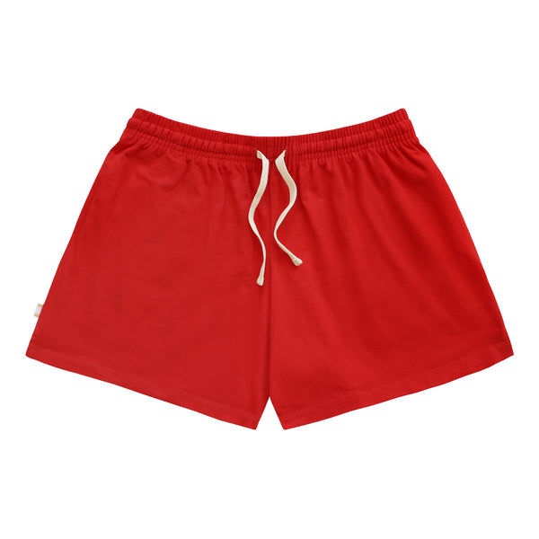 パンツ The red thread S lace up shorts Lead-Red-Women-Short-1S8A9663-