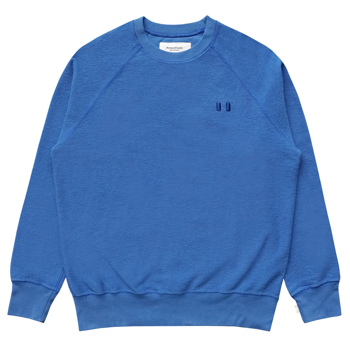 Made in Canada Reverse French Terry Sweatshirt Super Blue - Unisex - Province of Canada